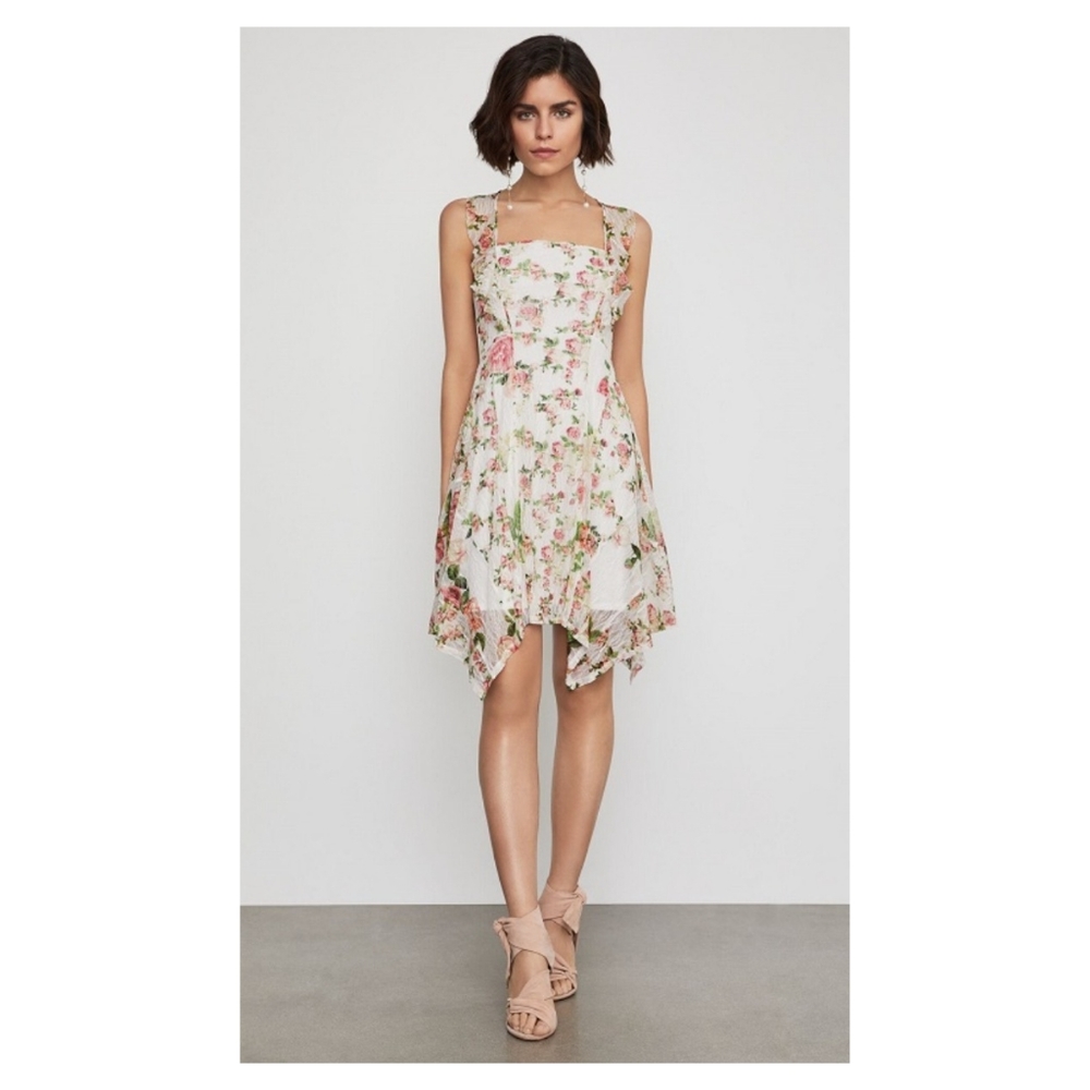 Bcbgmaxazria Floral Dress, Size L